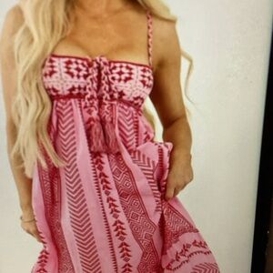 Pink Patterned  dress crochet